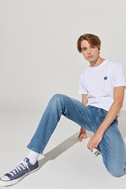 Texas Slim Fit Dar Kesim Normal Bel Mavi Esnek Jean Kot Pantolon - On Point-W12SCSZ84 (görsel 4)