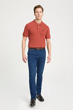 Texas Slim Fit Dar Kesim Normal Bel Koyu Mavi Esnek Jean Kot Pantolon - Silkway-W12SCV39X (görsel 2)