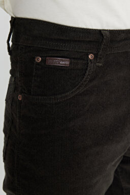 Texas Slim Fit Dar Kesim Normal Bel Yeşil Esnek Pantolon - Green-W12SEC221 (görsel 5)