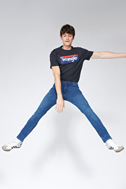 Texas Slim Fit Dar Kesim Normal Bel Mavi Esnek Jean Kot Pantolon - Mid Blue-W12SMN396