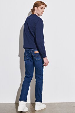 Texas Slim Fit Dar Kesim Normal Bel Esnek Jean Kot Pantolon - Blue Nun-W12SU825I (görsel 6)