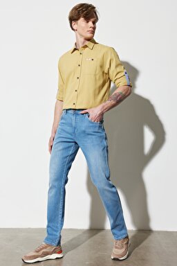 Texas Slim Fit Strech Jean Pantolon - Blue Champ-W12SYI29K (görsel 2)