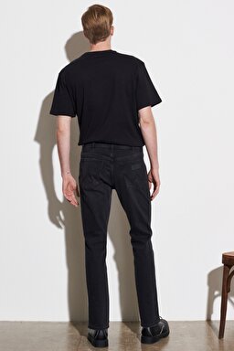 Texas Tapered Regular Fit Denim Esnek Jean Kot Pantolon - Venom Black-W12T001009 (görsel 7)
