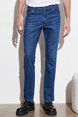 Texas Regular Tapered Fit Düşük Bel Mavi Esnek Jean Kot Pantolon - Dark Blue-W12T008408