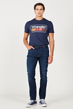 Texas Regular Tapered Fit Normal Kesim Koyu Mavi Esnek Jean Kot Pantolon - Mid Blue-W12T017XT (görsel 3)