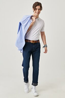Regular Tapered Esnek Jean Kot Pantolon - Big Ease-W12TLR29G (görsel 2)