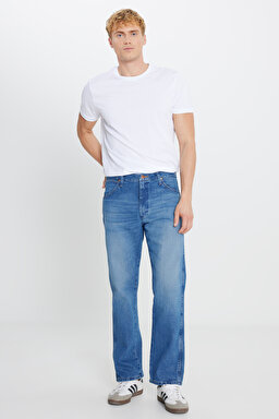 %100 Pamuk Bootcut Fit Cepli Jean Kot Denim Pantolon - Breeze Hunter-W13Z7358419B
