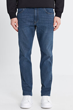 Pamuklu Greensboro Straight Fit Jean Kot Denim Pantolon - Dark Indigo-W15Q00021317 (görsel 3)