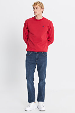 Pamuklu Greensboro Straight Fit Jean Kot Denim Pantolon - Dark Indigo-W15Q00021317 (görsel 4)
