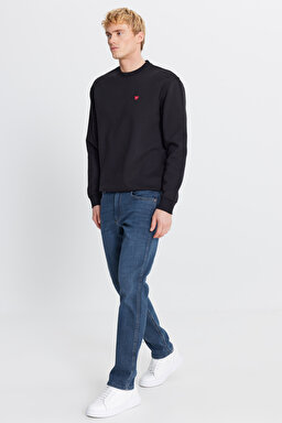 Pamuklu Greensboro Straight Fit Jean Kot Denim Pantolon - Dark Indigo-W15Q00021317 (görsel 5)