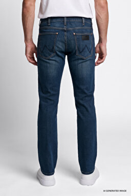 Pamuklu Greensboro Straight Fit Jean Kot Denim Pantolon - Dark Indigo-W15Q00021317 (görsel 4)