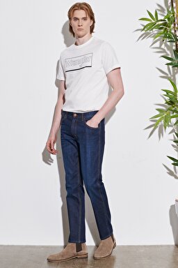 Greensboro Regular Straight Düşük Bel Jean Kot Pantolon - Dark Blue-W15Q005408