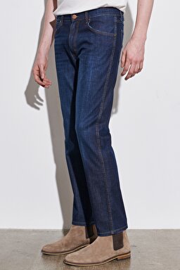 Greensboro Regular Straight Düşük Bel Jean Kot Pantolon - Dark Blue-W15Q005408 (görsel 3)