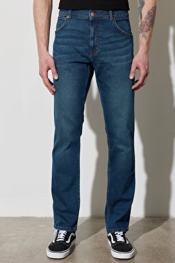 Greensboro Straight Fit Düz Kesim Düşük Bel Mavi Esnek Jean Kot Pantolon - Mid Blue-W15Q009XT
