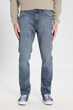 Regular Fit Normal Kesim Düşük Bel Düz Paça Mavi Greensboro Jean Kot Pantolon - Stone-W15Q02258 (görsel 3)