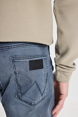 Regular Fit Normal Kesim Düşük Bel Düz Paça Mavi Greensboro Jean Kot Pantolon - Stone-W15Q02258 (görsel 6)