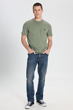 Regular Fit Normal Kesim Düşük Bel Greensboro Mavi Esnek Jean Denim Pantolon - Mid Indigo-W15Q027318