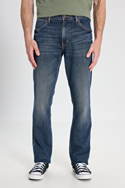 Regular Fit Normal Kesim Düşük Bel Greensboro Mavi Esnek Jean Denim Pantolon - Mid Indigo-W15Q027318 (görsel 3)
