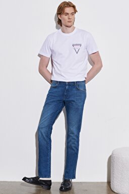 Greensboro Regular Straight Fit Düşük Bel Esnek Jean Kot Pantolon - Workers Wash-W15Q5915I
