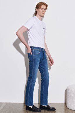 Greensboro Regular Straight Fit Düşük Bel Esnek Jean Kot Pantolon - Workers Wash-W15Q5915I (görsel 2)