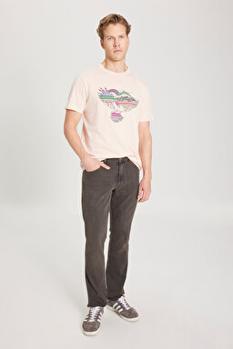 Greensboro Regular Straight Fit Düşük Bel Esnek Jean Kot Pantolon - Black Clay Washed-W15Q8915C