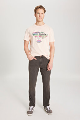 Greensboro Regular Straight Fit Düşük Bel Esnek Jean Kot Pantolon - Black Clay Washed-W15Q8915C (görsel 2)