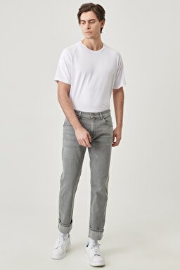 Regular Straight Fit Greensboro Esnek Jean Pantolon - Granite-W15Q8929U (görsel 4)