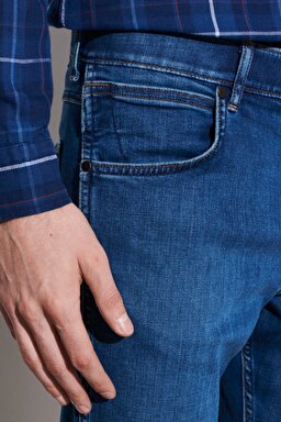 Greensboro Regular Straight Fit Düşük Bel Esnek Jean Kot Pantolon - The Future-W15QCS27A (görsel 4)