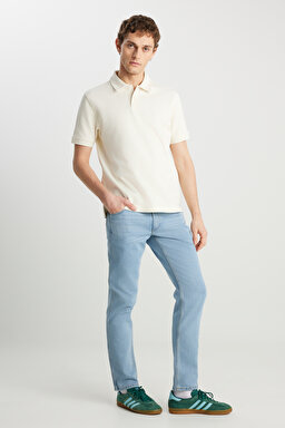 Greensboro Regular Straight Normal Bel Esnek Jean Pantolon - Whitewater-W15QJX31R