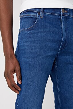 Regular Straight Fit Normal Kesim Düşük Bel Mavi Esnek Greensboro Jean Denim Kot Pantolon - Olympia-W15QMJ400 (görsel 3)