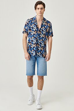 Regular Fit Rahat Kesim Esnek Denim Jean Şort - Blue Boss-W15VYL29R (görsel 2)
