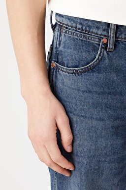 Redding Loose Fit Rahat Kesim Düşük Bel Esnek Jean Kot Pantolon - Indigo Clay-W16X79152 (görsel 5)