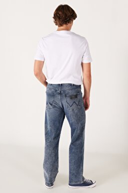 Loose Fit Rahat Kesim Düşük Bel Açık Mavi Esnek Redding Jean Denim Kot Pantolon - Moon Rock-W16XMI157 (görsel 6)