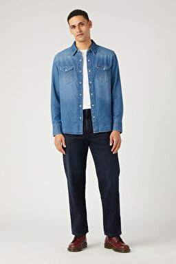 Redding Loose Fit %100 Pamuk Düşük Bel Koyu Mavi Jean Kot Pantolon - Hydrogen-W16XYN261 (görsel 2)