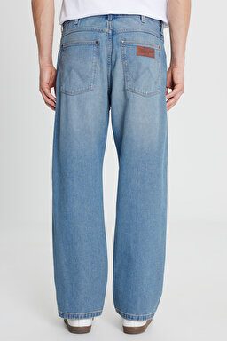 %100 Pamuk Loose Fit Rahat Kesim Cepli Jean Kot Denim Pantolon - Authentic Medium-W179201512588 (görsel 6)
