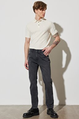 River Fit Dar Kesim Normal Bel Esnek Jean Kot Pantolon - Blackout-W17T29Z79 (görsel 2)