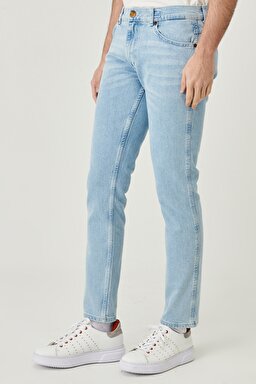 Larston Slim Fit Normal Bel Esnek Jean Pantolon - Whitewater-W18S01431R