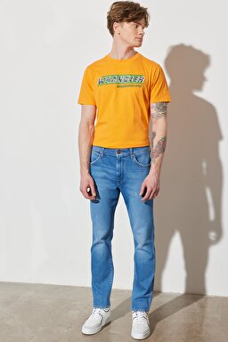 Larston Slim Fit Dar Kesim Düşük Bel Mavi Esnek Jean Kot Pantolon - Bright Blue Fade-W18S02639Q (görsel 2)