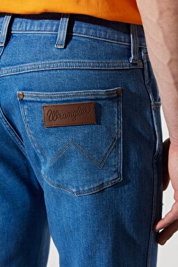 Larston Slim Fit Dar Kesim Düşük Bel Mavi Esnek Jean Kot Pantolon - Bright Blue Fade-W18S02639Q (görsel 5)
