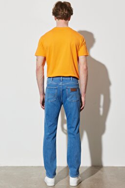 Larston Slim Fit Dar Kesim Düşük Bel Mavi Esnek Jean Kot Pantolon - Bright Blue Fade-W18S02639Q (görsel 7)