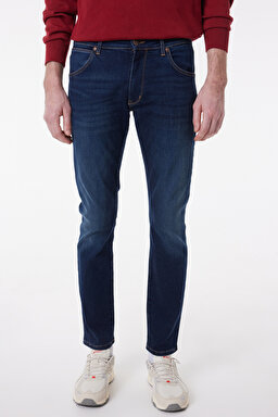 Larston Slim Fit Dar Kesim Düşük Bel Mavi Esnek Jean Kot Pantolon - Mid Blue-W18S028XT