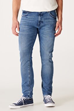 Larston Slim Fit Dar Kesim Düşük Bel Mavi Esnek Jean Kot Pantolon - Be Cool-W18S033Z91