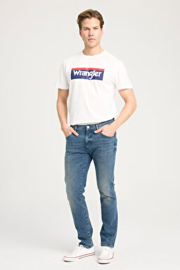 Slim Fit Dar Kesim Düşük Bel Dar Paça Mavi Larston Jean Kot Pantolon - Mid Blue-W18S044XT