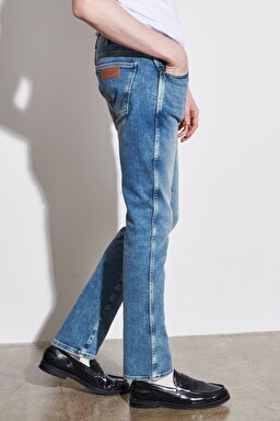 Larston Slim Fit Dar Kesim Düşük Bel Esnek Jean Kot Pantolon - Blue-W18S5936A (görsel 4)