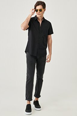 Larston Slim Tapered  Dar Kesim Jean Pantolon - Black Lightning-W18S8930A (görsel 5)