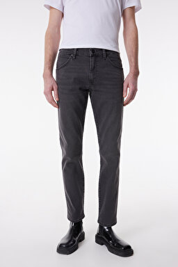 Slim Fit Dar Kesim Düşük Bel Koyu Gri Esnek Larston Jean Denim  Kot Pantolon - Alter Ego-W18SBY854