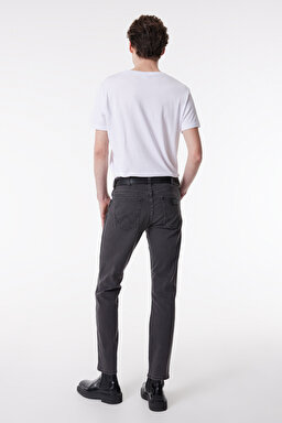 Slim Fit Dar Kesim Düşük Bel Koyu Gri Esnek Larston Jean Denim  Kot Pantolon - Alter Ego-W18SBY854 (görsel 5)