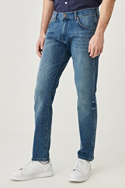 Larston Slim Fit Normal Bel Esnek Jean Pantolon - Green Twist-W18SXP409