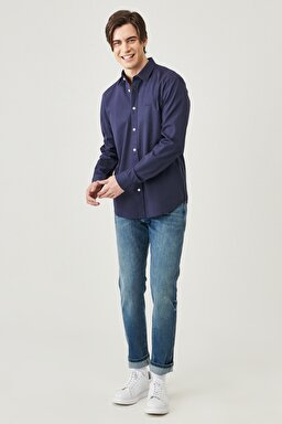 Larston Slim Fit Normal Bel Esnek Jean Pantolon - Green Twist-W18SXP409 (görsel 6)