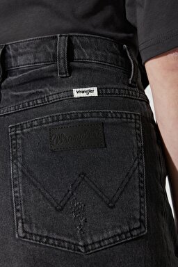 Regular Fit Normal Kesim Yüksek Bel Antrasit Jean Kot Şort - Moonlight-W20AG949B (görsel 4)